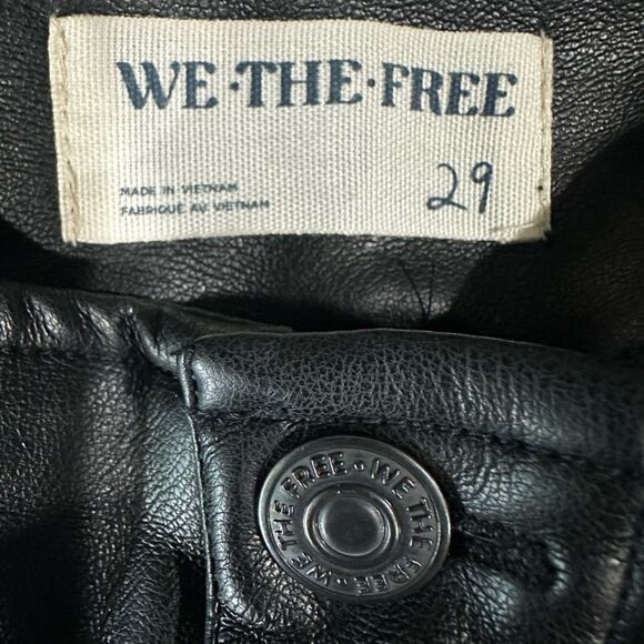 Free People We The Free Level Up Vegan Slit Slim Flare Jeans New w/ Defect - Picture 10 of 16